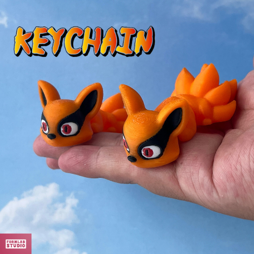 Gantungan Kunci Kurama Naruto | Keychain Rubber/Karet Custom Anime Jepang | Charm Tas HP Lucu Unik