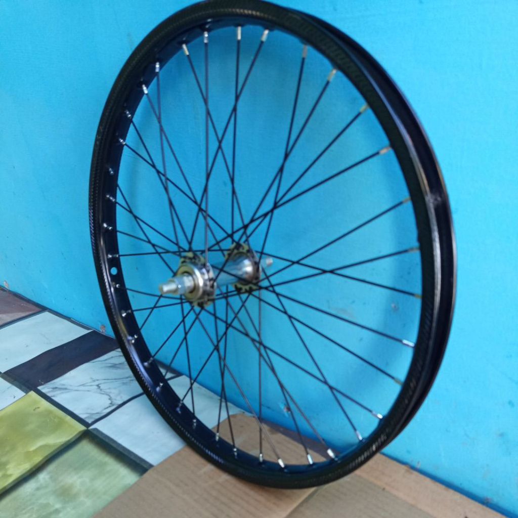 Lingkar / velg sepeda bmx 20 Lingkar 20 inchi hitam jari² hitam