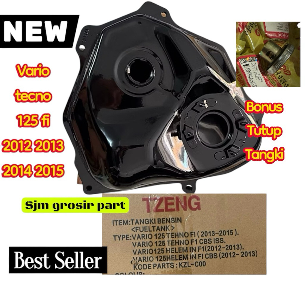 Tangki bensin + tutup tangki honda vario tecno 125 fi / vario 125 CBS iss / vario 125 helm in 2012 s