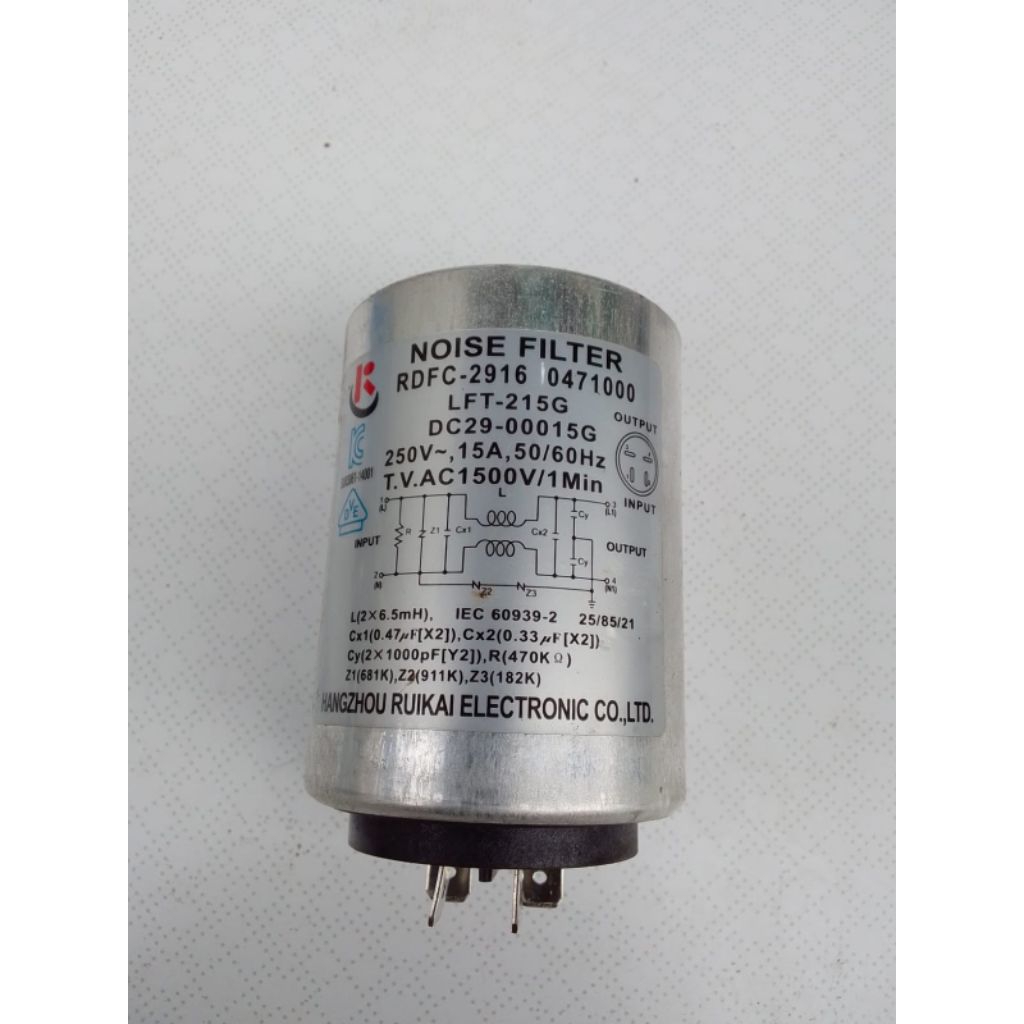 NOISE FILTER MESIN CUCI SAMSUNG FRONT LOADING WW85K5410WW/SE (ORIGINAL COPOTAN)