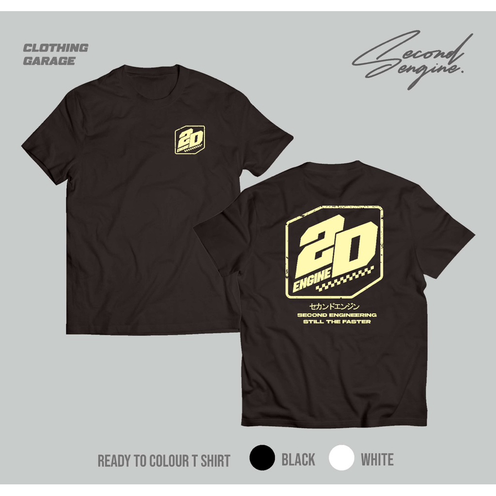 T-shirt KAOS 2STROKE 2TAK INDONESIA T-shirt TWO STROKE KAOS 2TAK NINJA RX KING FIZR 2D ENGGINERING