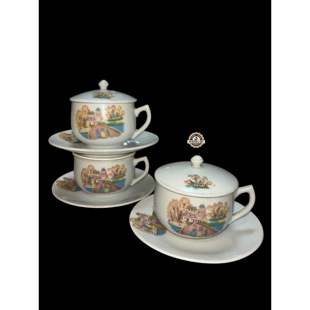 Cangkir kopi bulat japan lawas Cangkir tipis & ringan