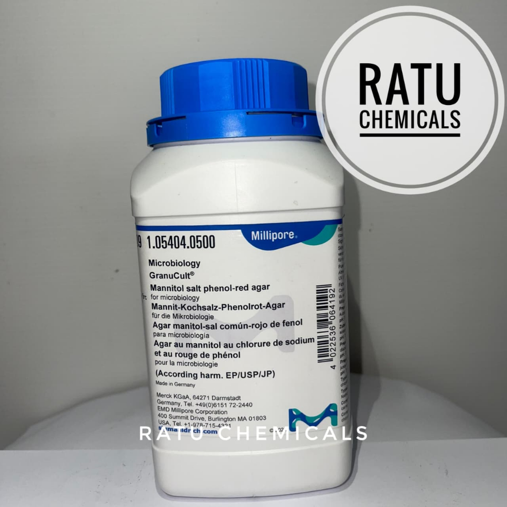 MANNITOL SALT PHENOL-RED AGAR/ MSA, 500 GRAM 105404