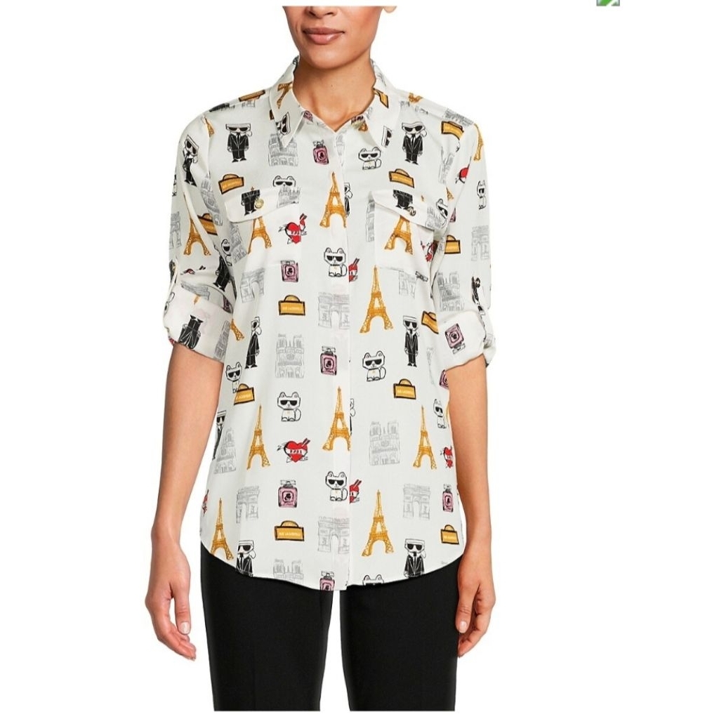 Karl Lagerfeld whimsical blouse