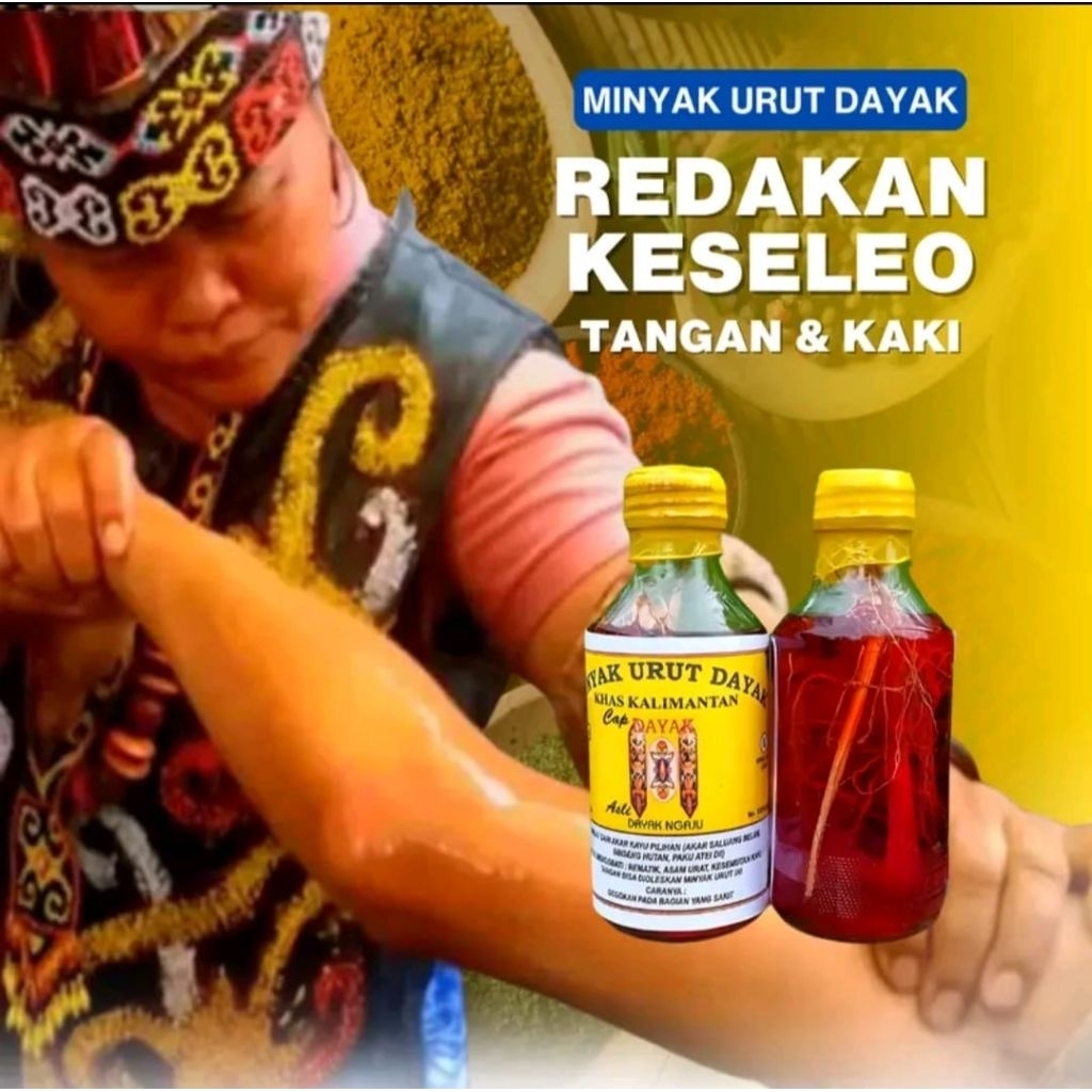 minyak urut Dayak 140 ml atasi bengkak memar patah tulang