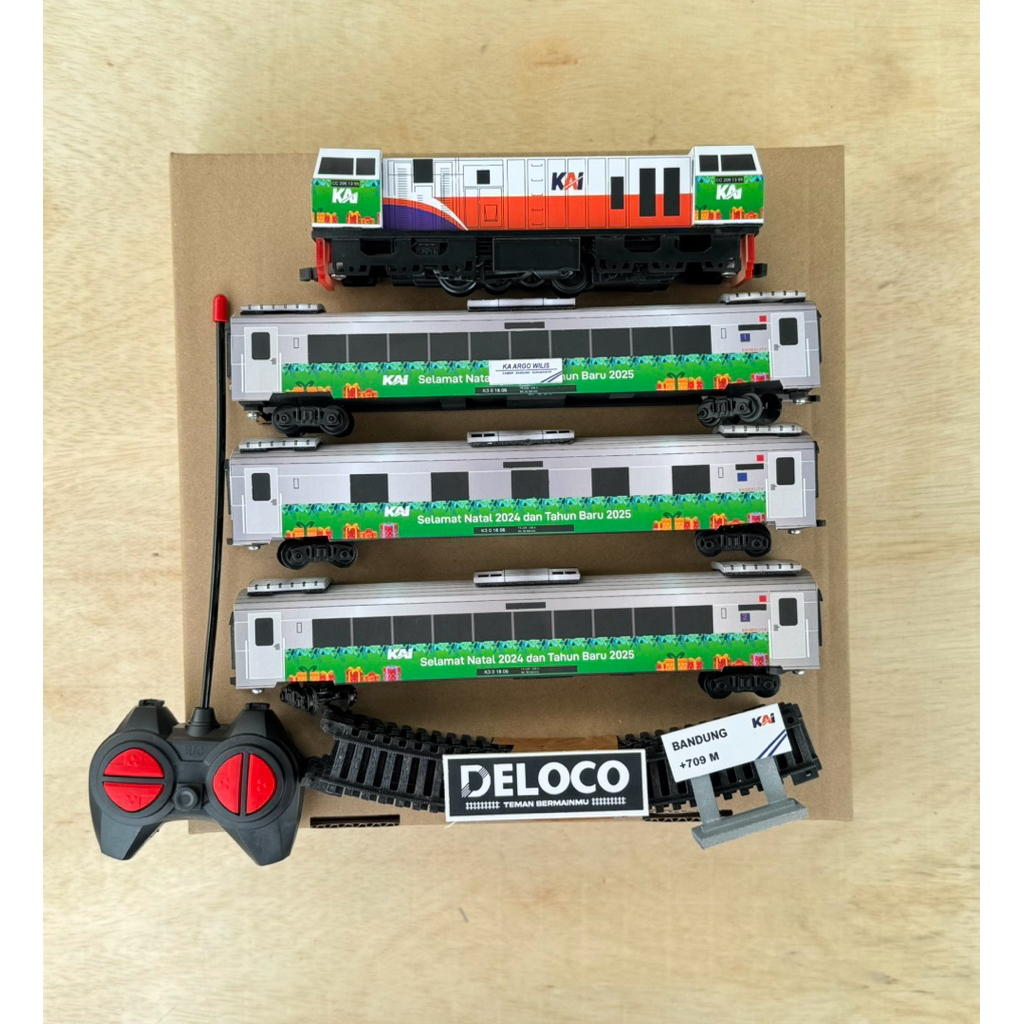 paket Rangkaian murah Mainan Kereta Api Indonesia RC,Kereta api mainan Remot control,Lokomotif cc206