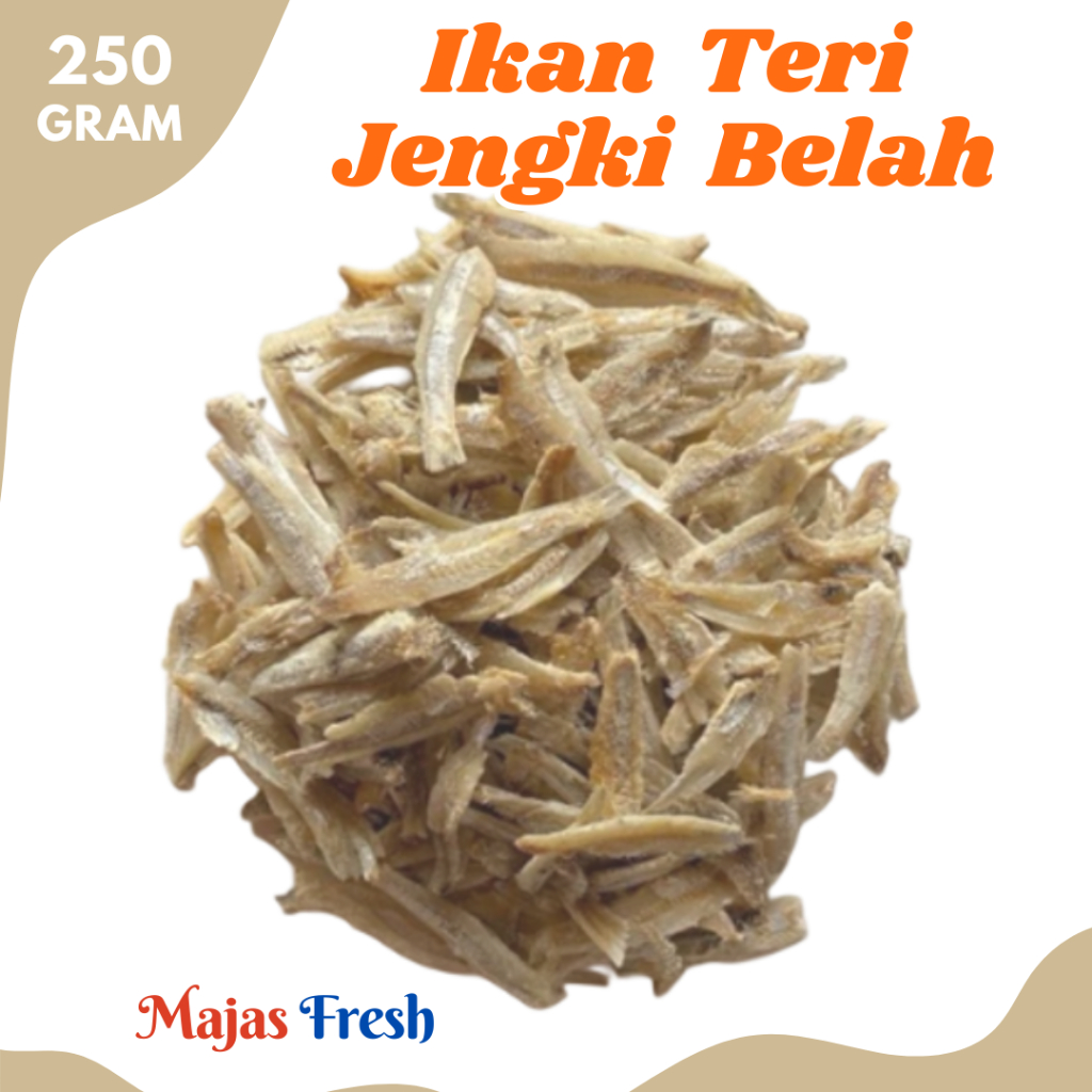 IKAN TERI JENGKI BELAH MEDAN Kering - Ikan Asin Teri Belah Jengki Medan Kering | 250gr [ Harga Per B