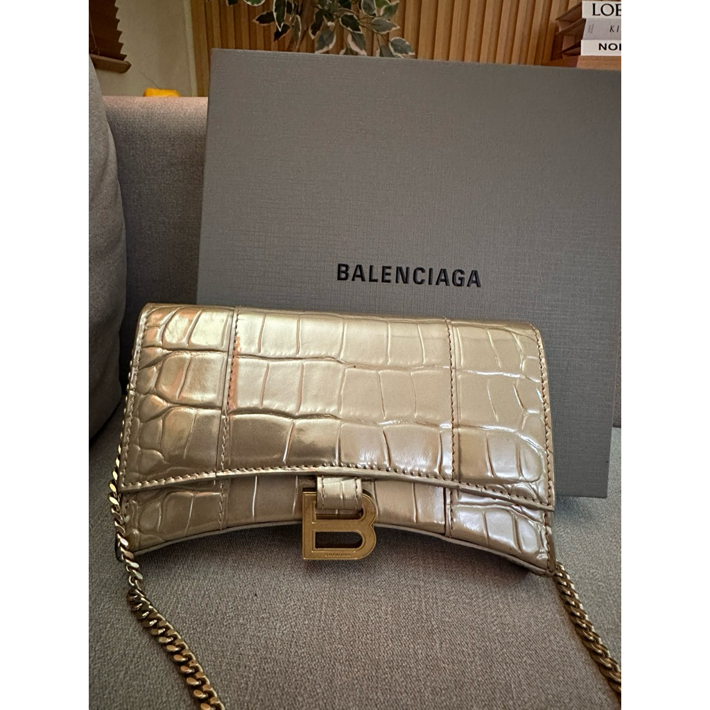 balenciaga hourglass croco
