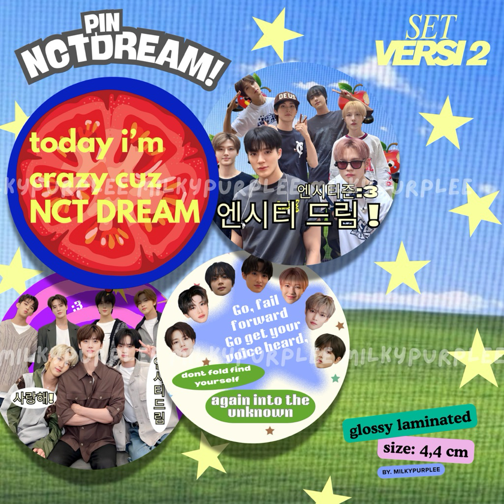 Nctdream PIN | PIN SET nct dream KPOP | CUTE BAG PIN AESTHETIC