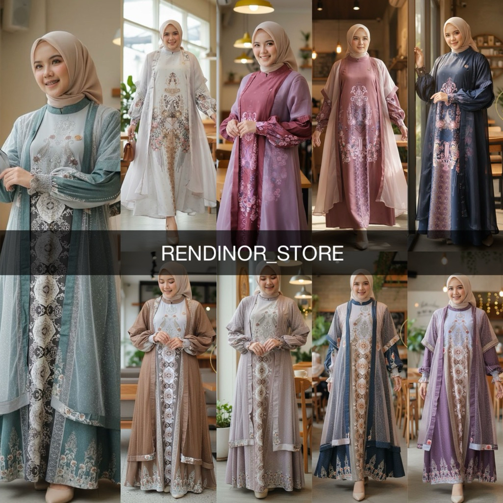 SI.SE.NA FAIRA DAN HAURA 2IN1 SET GAMIS (GAMIS DAN OUTER) by SISENA