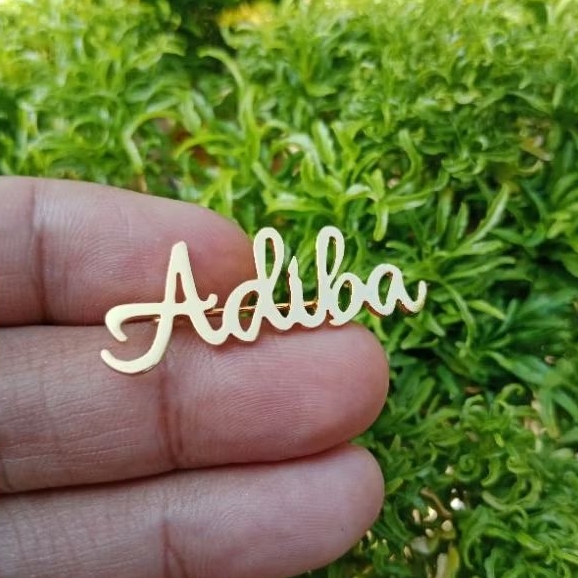 Bros Custome Nama Titanium Lapis Emas