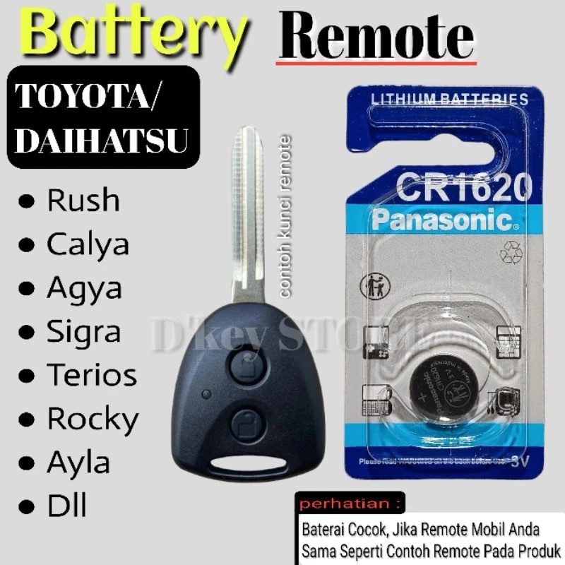 Batu Baterai Battery Batrai Batre Untuk Kunci Remote Remot Mobil Toyota Rush Calya Agya Daihatsu Sig