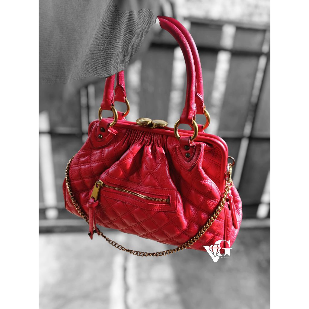 Marc Jacobs Bag Kiss lock mini quilted stam authentic