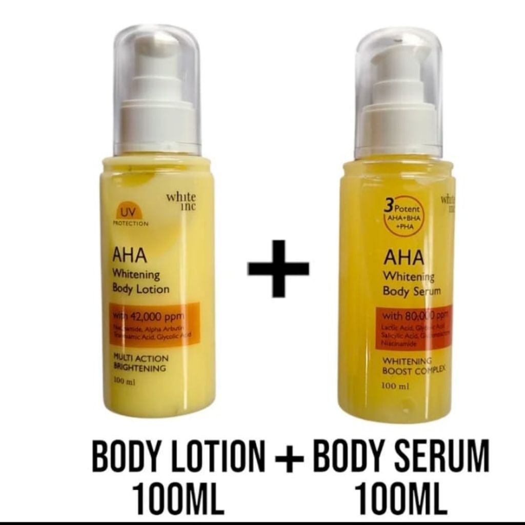[AHA SERUM + AHA LOTION WHITENING AHA BODY SERUM & BODY LOTION TO WHITENING & MOISTURISING ORIGINAL 