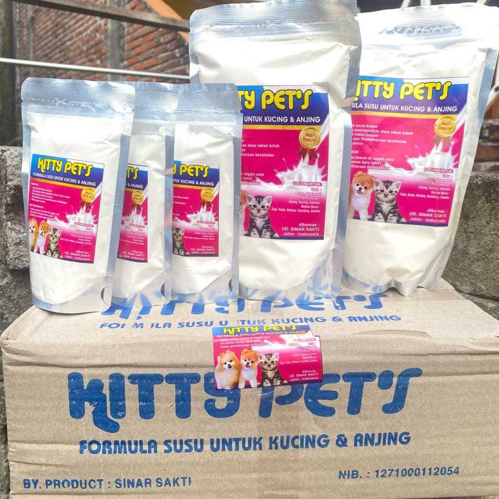DISKON Susu Kucing Kitty Pets 100gr Susu Kitten Susu Penggemuk Kucing