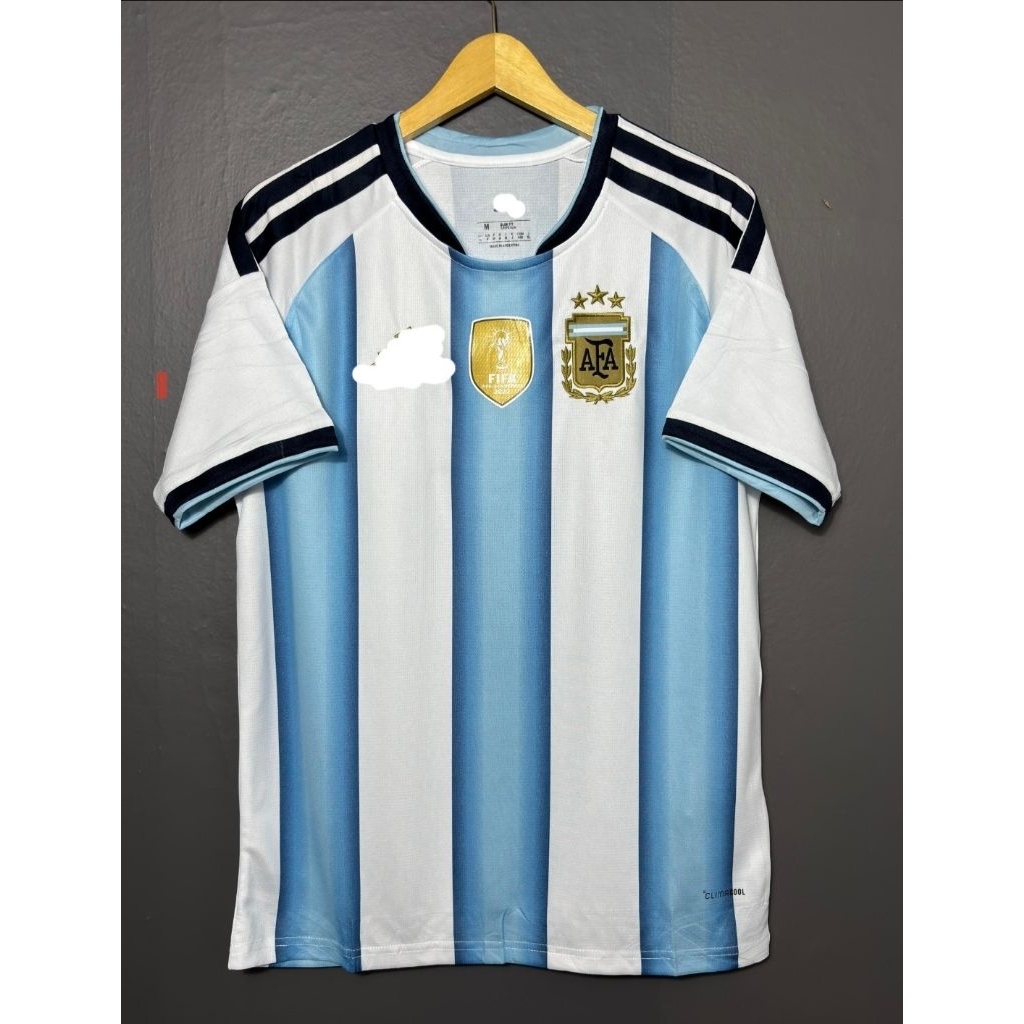 Jersey Kaos Baju Sepak Bola Timnas Tim Nasional Argen Argentina Messi Home Away 3rd Third Biru Putih