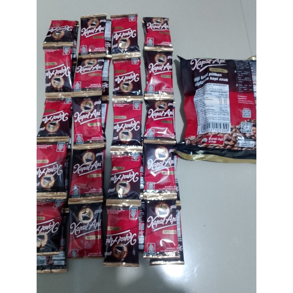 KOPI KAPAL API MINI TANPA GULA PAKET 4 (EMPAT) RENCENG