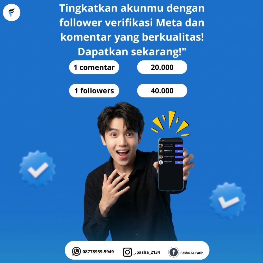 Insagram komentar, followers centang biru