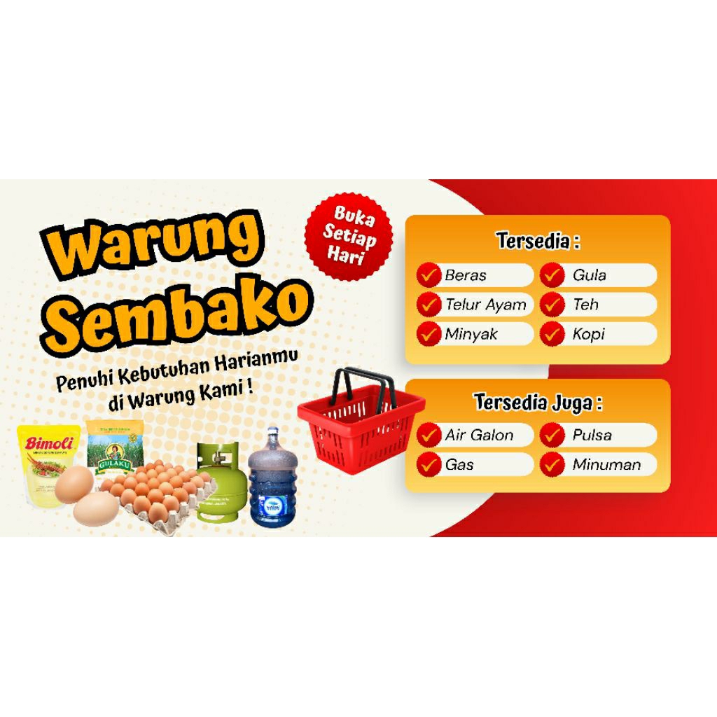 Banner Toko / Warung Sembako