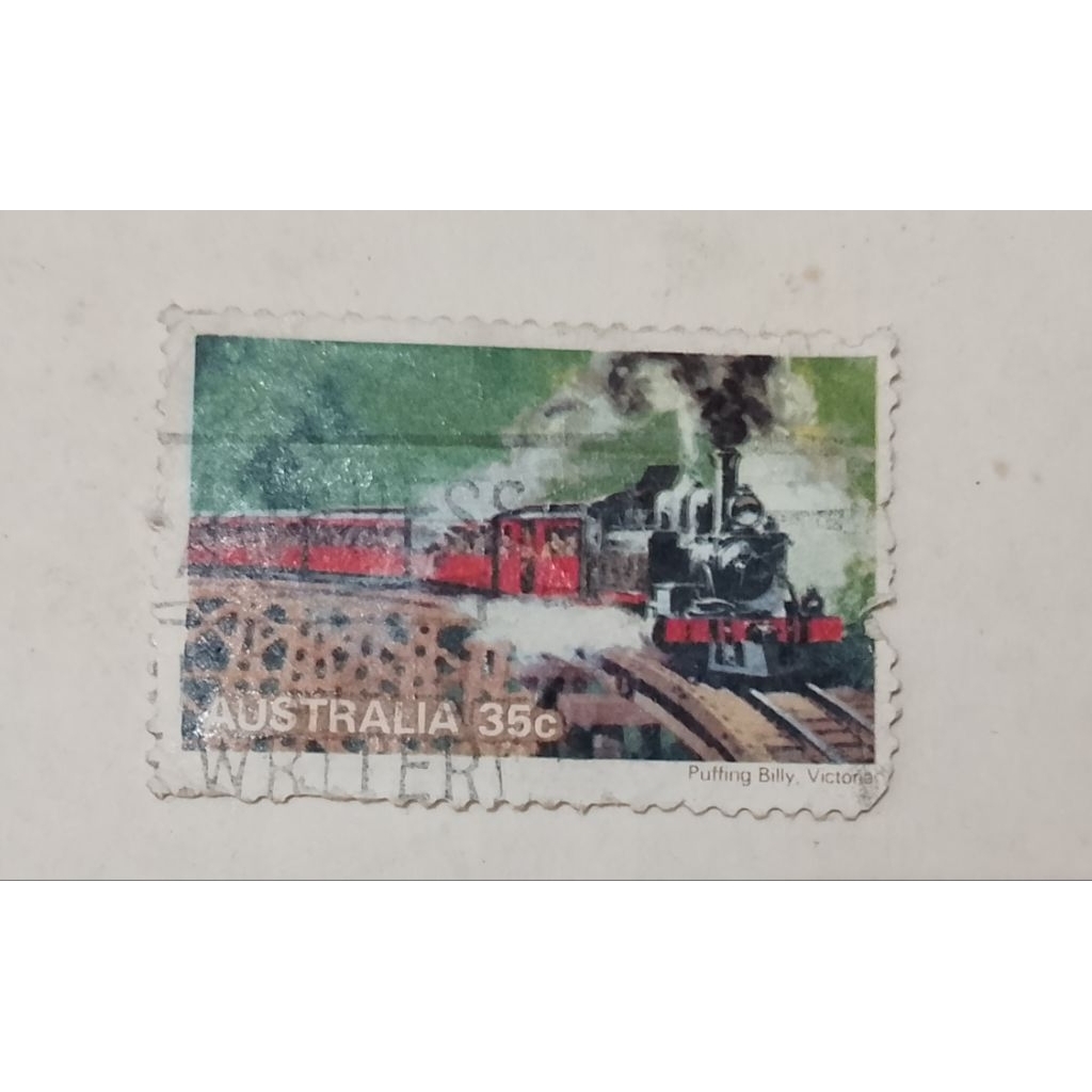 Jual Perangko Prangko Australia 35c Puffing Billy Victoria Asli Lawas Kuno Filateli Kolektor