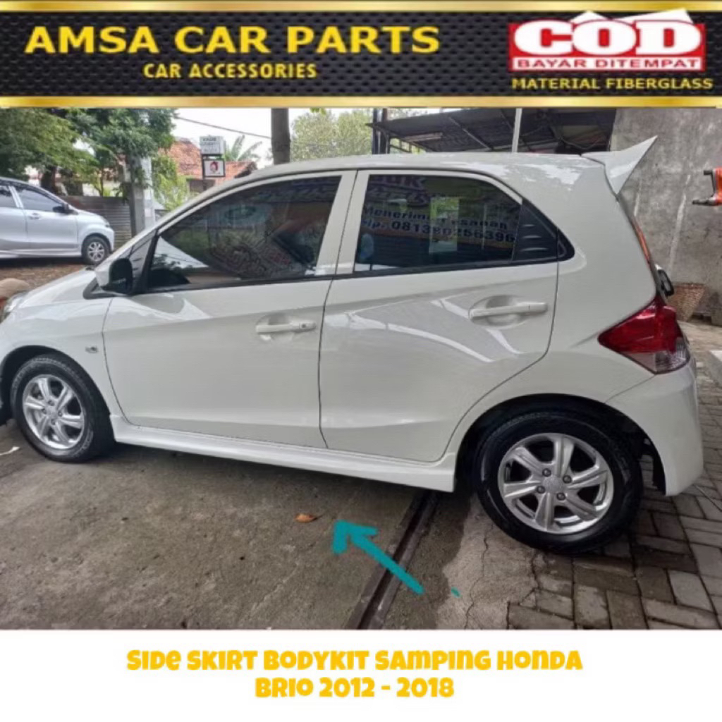 bodykit samping side skirt honda brio old lama 2012 - 2018