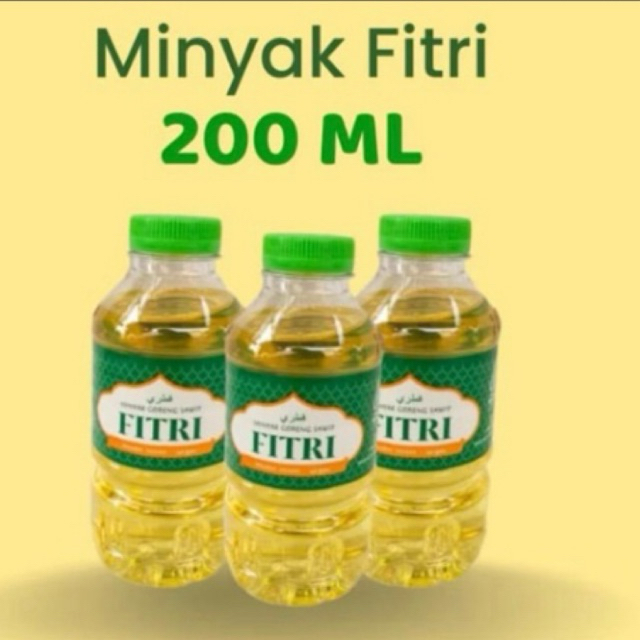 Minyak Goreng Fitri 200ml - Vitamin E, Omega 6, Omega 9/MINYAK GORENG FITRI KEMASAN BOTOL 200ml/ MIN