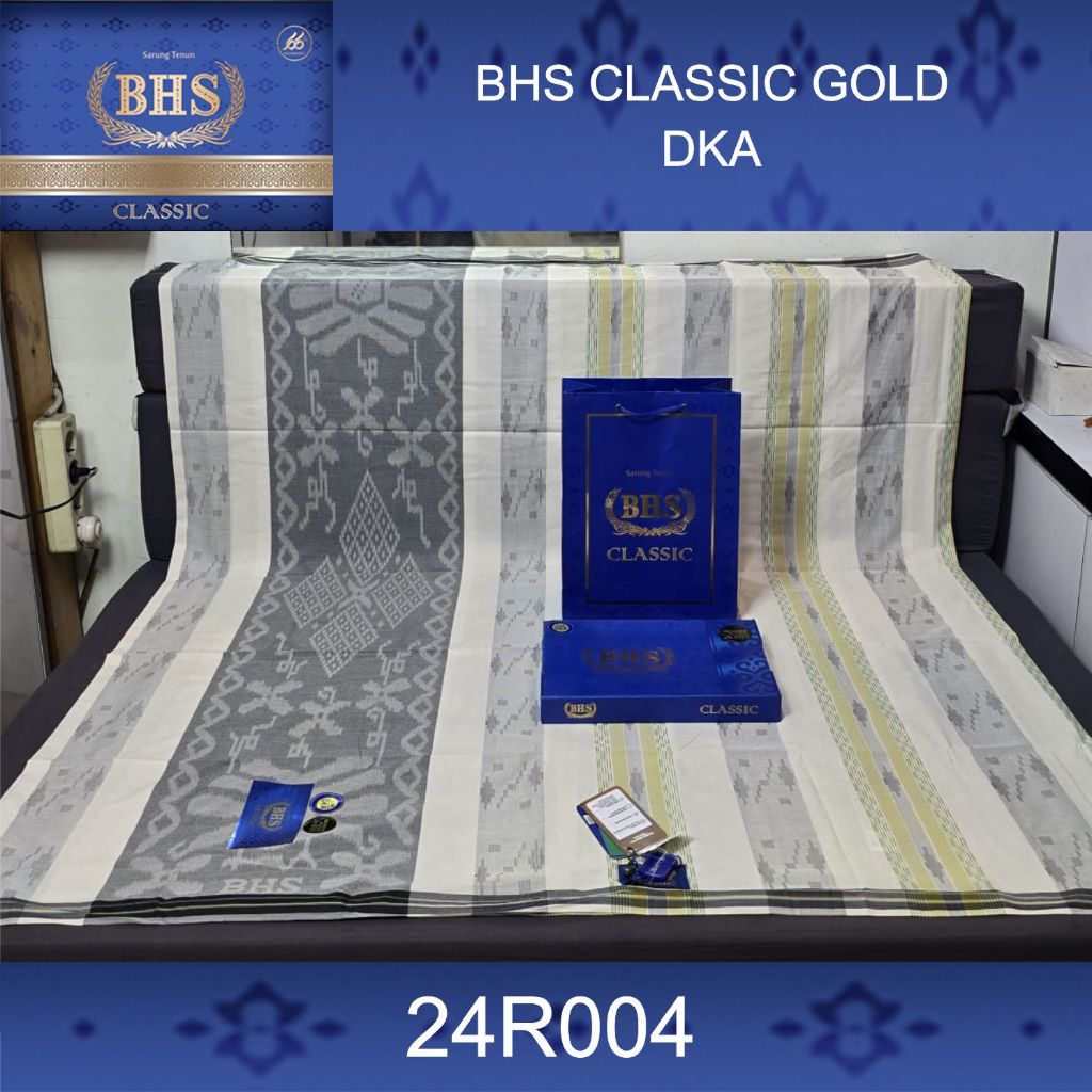 Sarung BHS Classic Gold DKA / Sarung Tenun BHS Classic Gold Motif