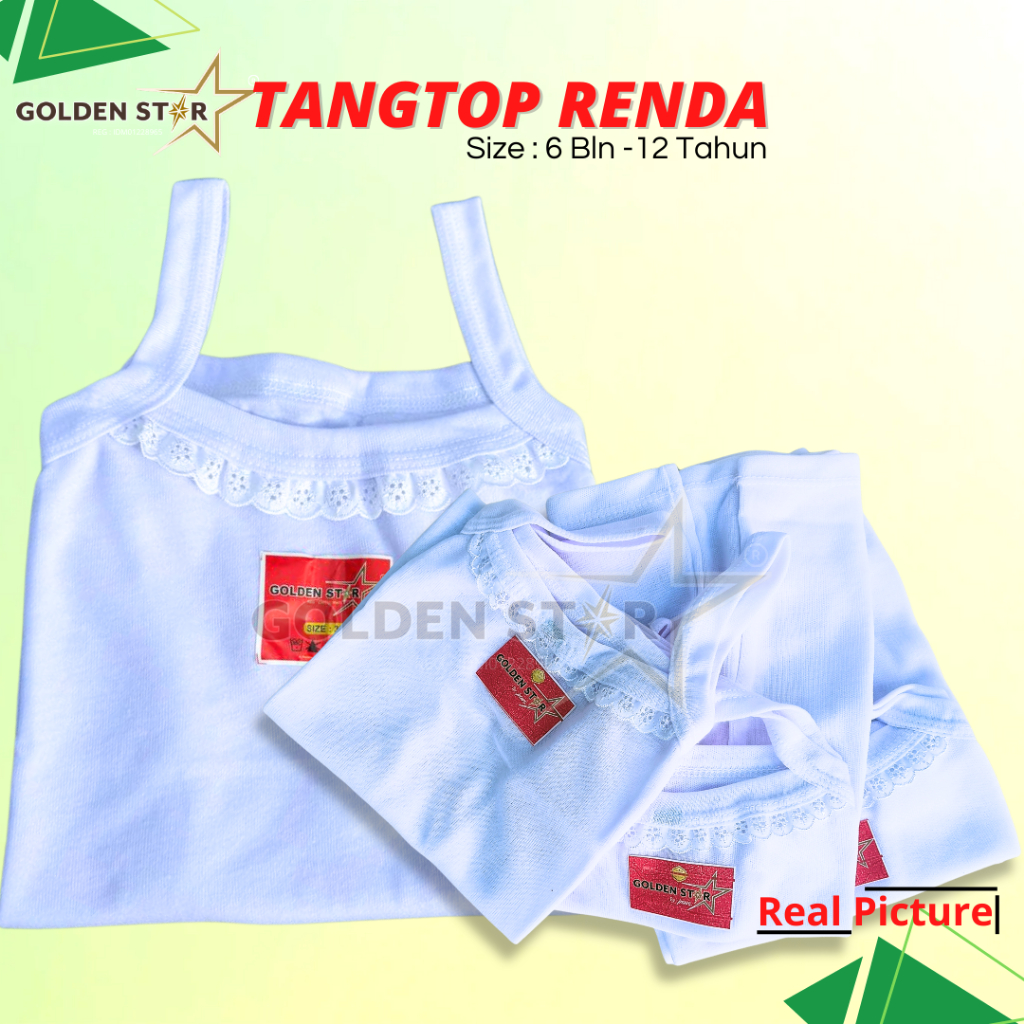 12 pcs tengtop renda anak 3 tahun perempuan/tangtop anak grosir murah/tangtop anak perempuan 2 tahun