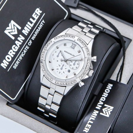 MORGAN MILLER - Jam Tangan Wanita Diamond Quartz Rantai Stanliess Tahan Air