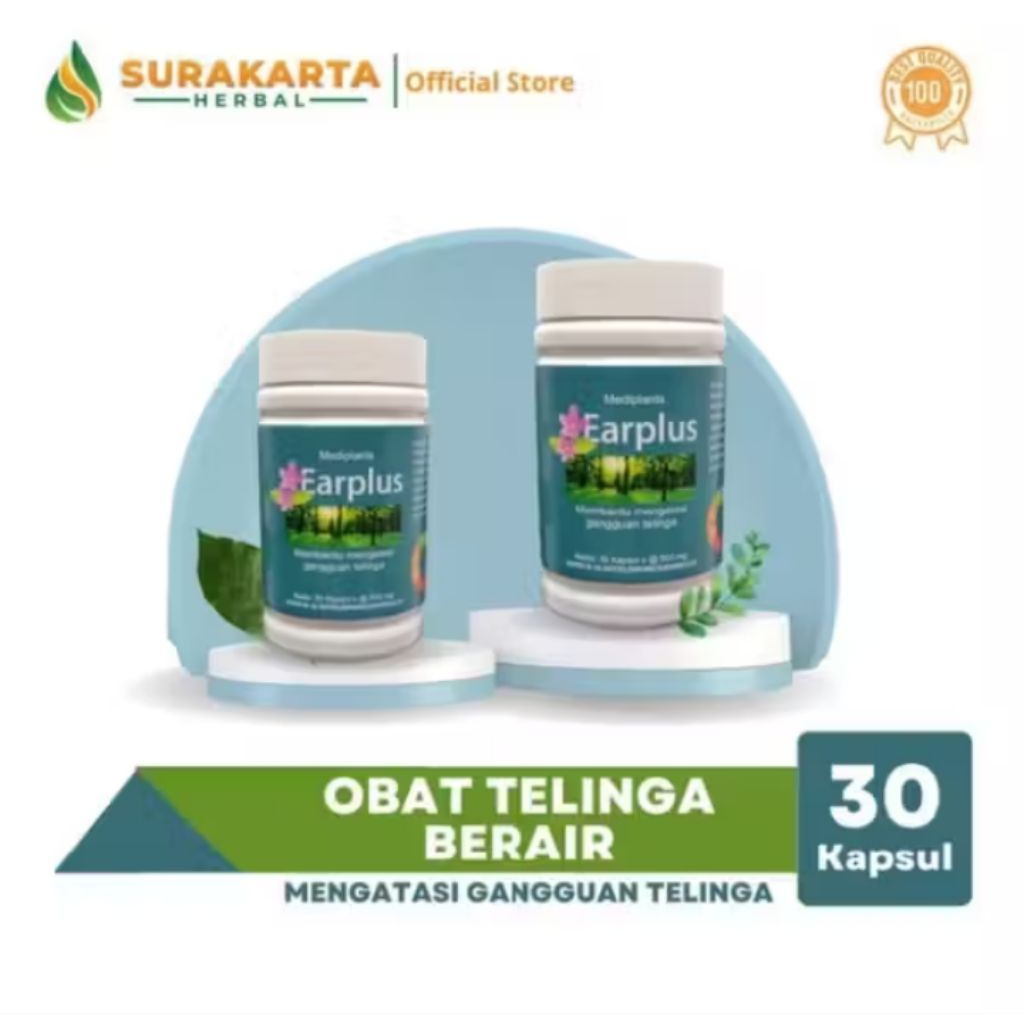 EARPLUS OBAT HERBAL UNTUK TELINGA BERAIR ASLI 100% ORIGINAL