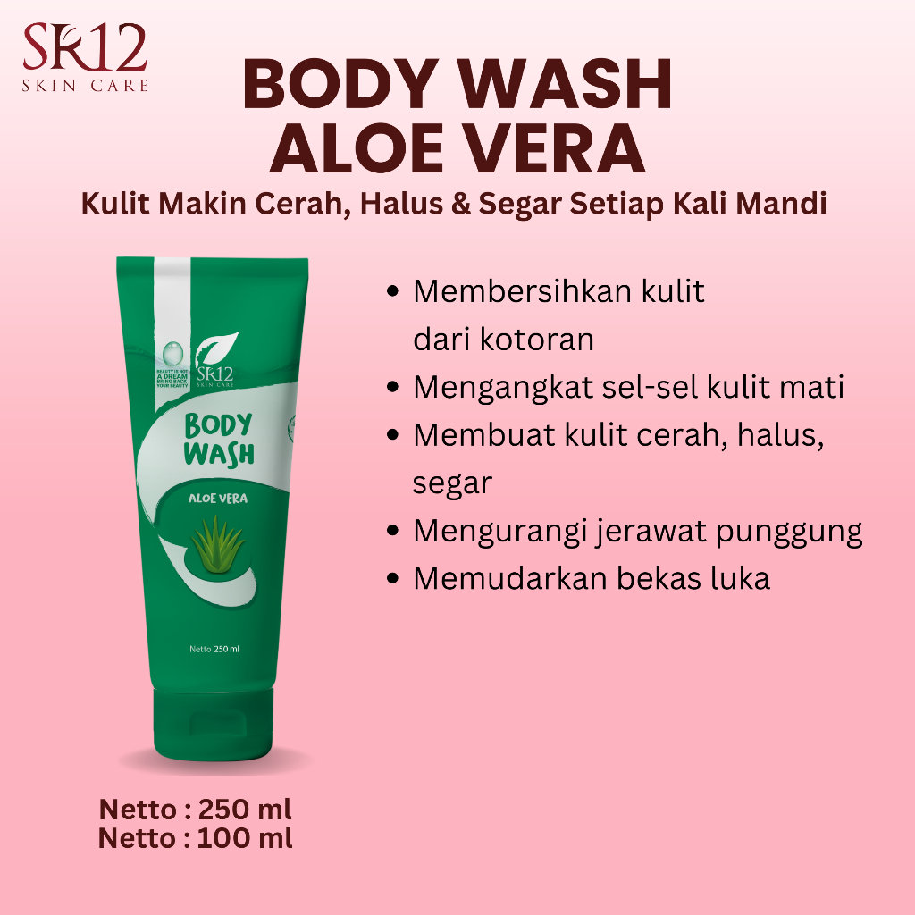 BODY WASH ALOEVERA SR12 - SABUN JERAWAT PUNGGUNG - SABUN JERAWAT PUNGGUNG - SABUN UNTUK MENGHILANGKA