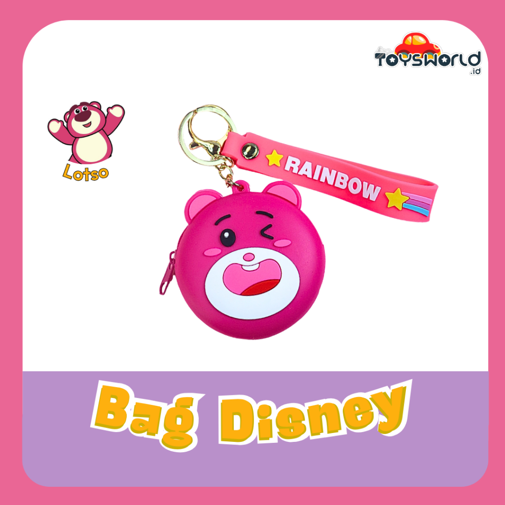 Keychain Bag Disney Lotso Red