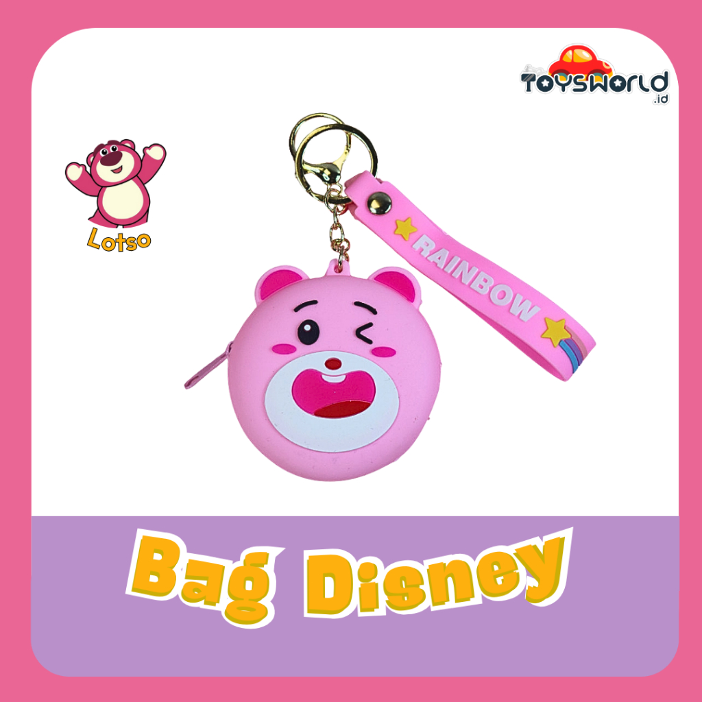 Keychain Bag Disney Lotso Pink