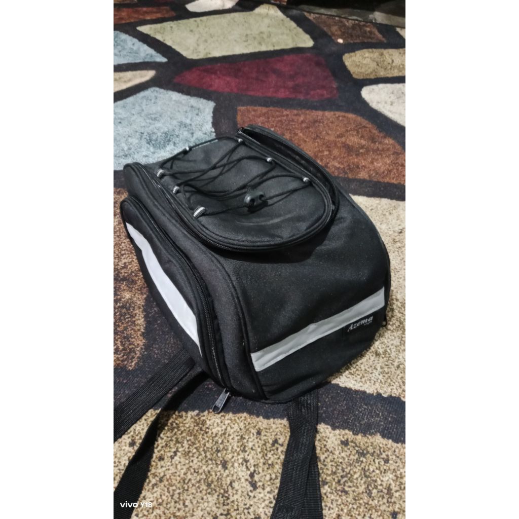 preloved masih bagus tas motor, tas sepeda motor box motor tas touring dilengkapi raincoat