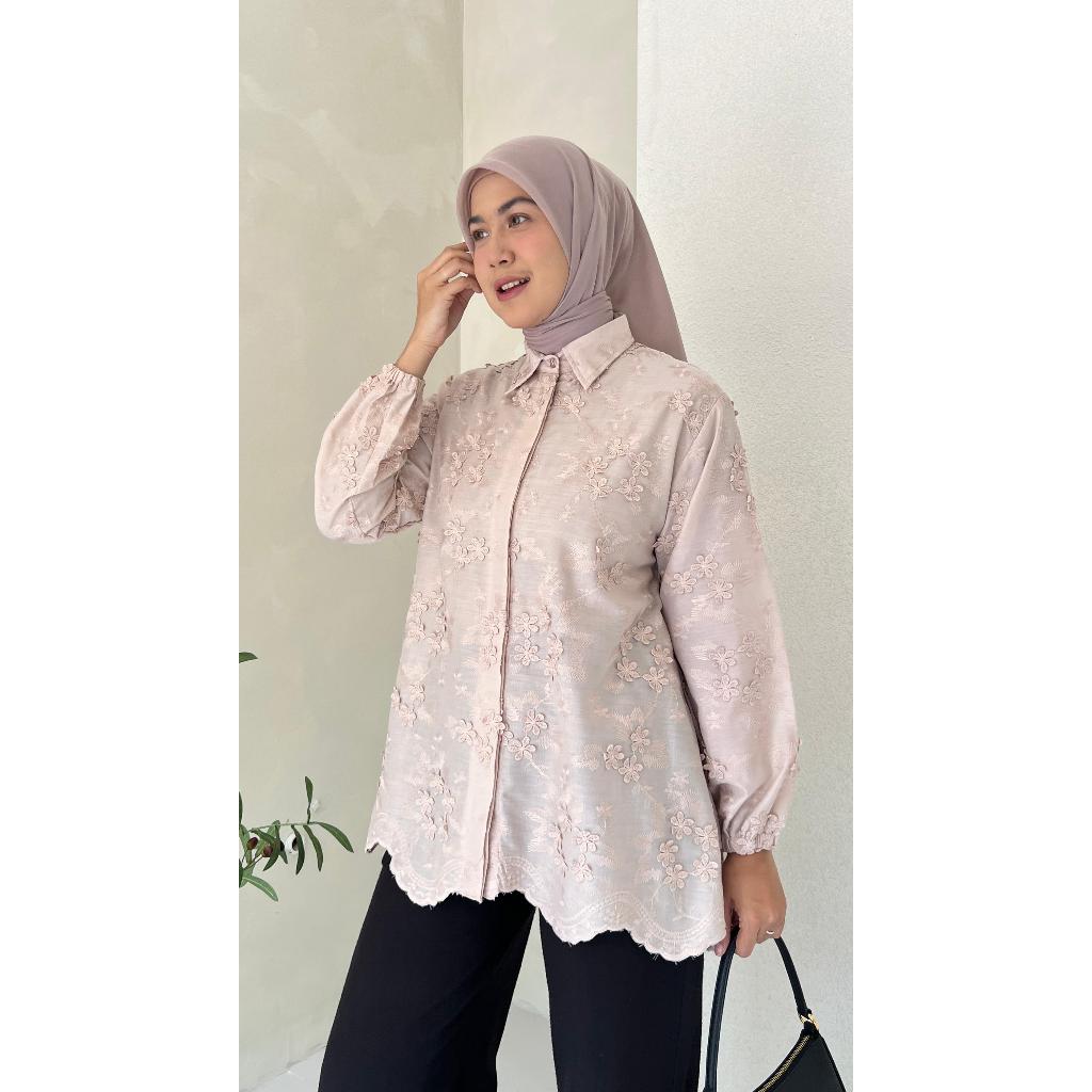WARNA FASHION/ ATASAN / KATUN BORDIR / BAJU WANITA MUSLIM/GROSIR TANAH ABANG