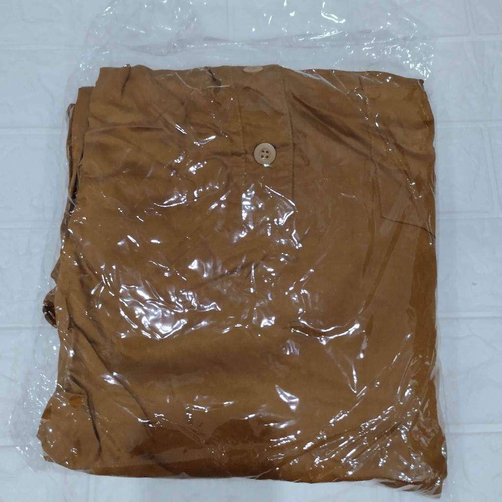 Baju Stelan Wanita Atasan dan Rok Coklat Tua 015