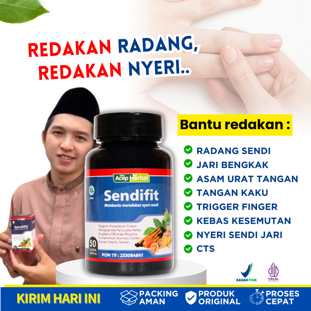 Obat Radang Sendi Jari Tangan Bengkak Kaki SENDIFIT Kapsul