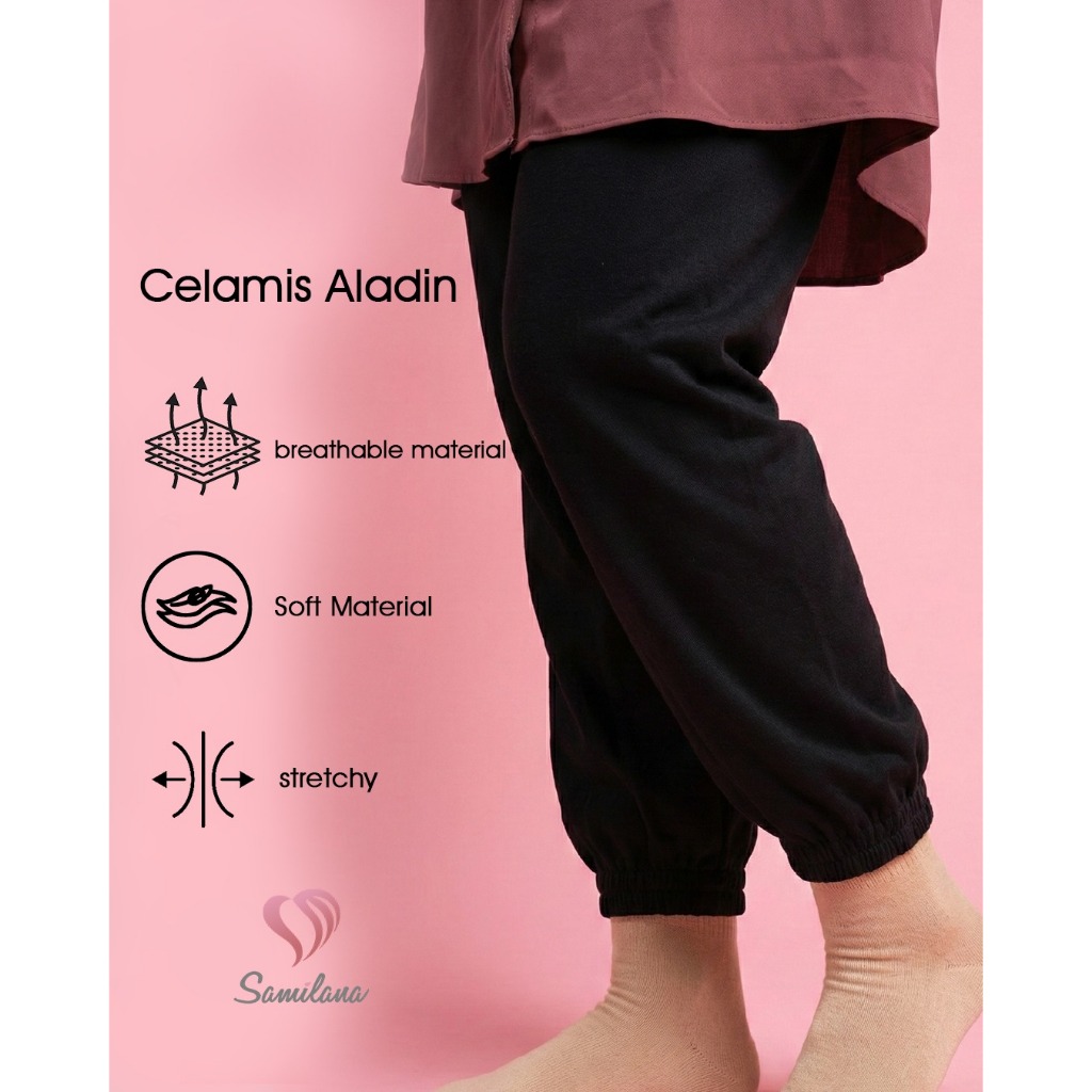 Celamis Aladin / Celana Gamis Aladin / Celana Joger All Size Fit 80 Kg Bahan Rayon Premium