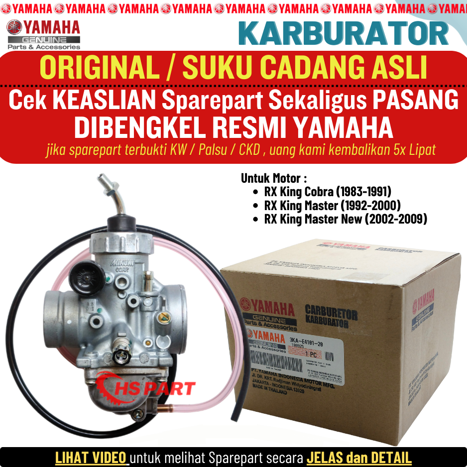 Karburator Karbu RX King 135 3KA Original Yamaha 100%