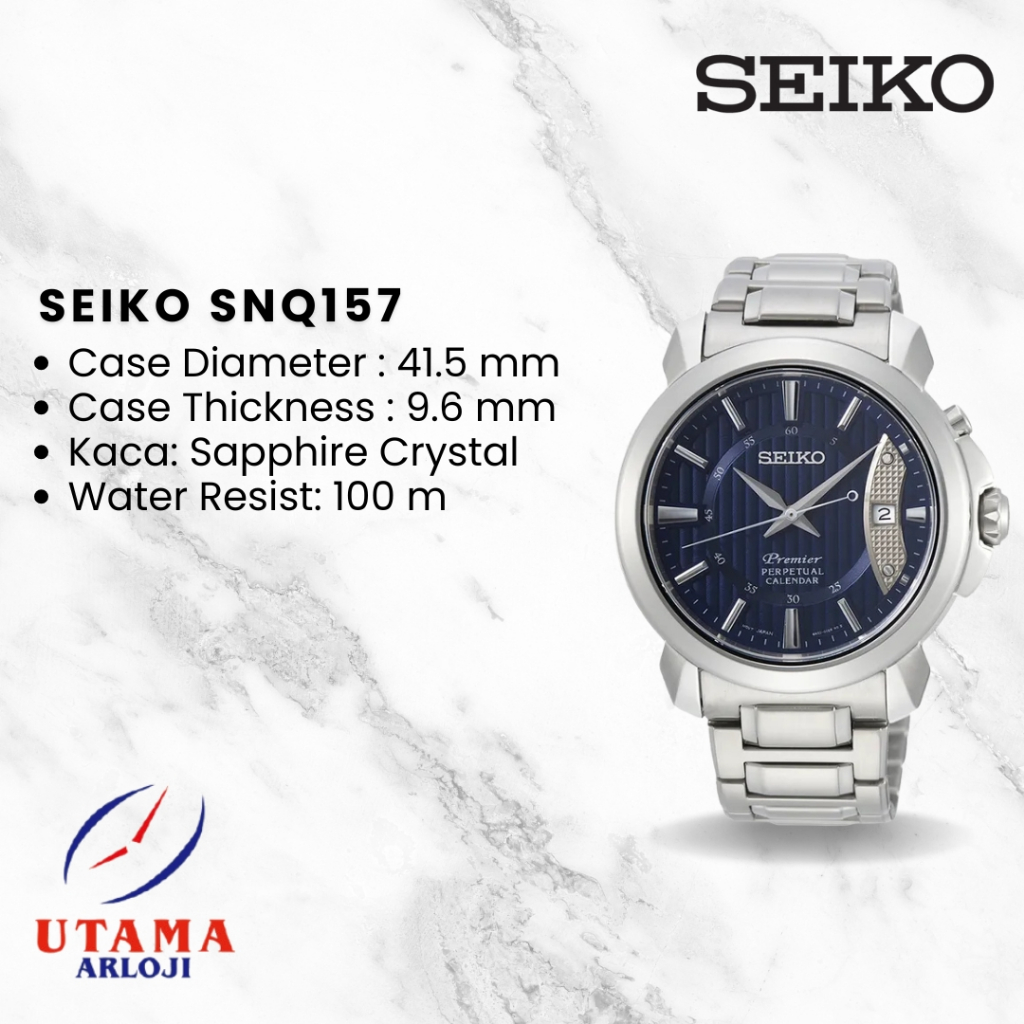 SEIKO Premier SNQ157P1 Perpetual Calendar Jam Tangan Pria