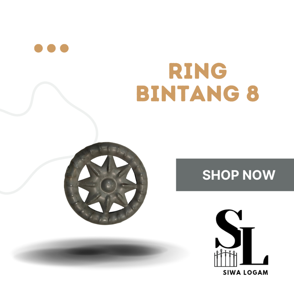 ornamen pagar besi Ring Bintang 8