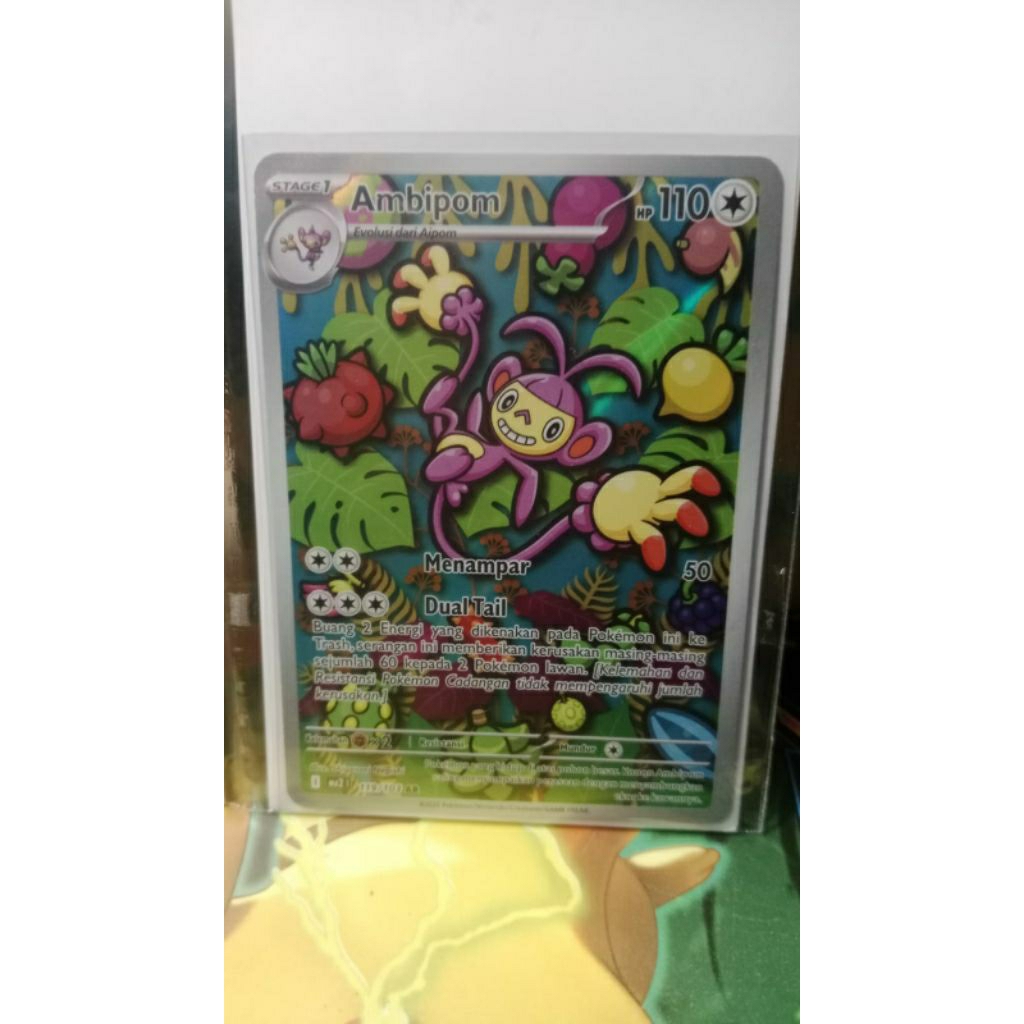 Kartu Pokemon TCG indo ver - Ambipom 119/103 AR Pack Kobaran Biru