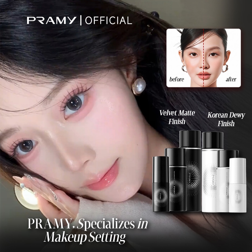 [DOUYIN MAKEUP APPROVED] Pramy Moisturizing Setting Spray  | Matte Finish | Dewy Finish – All Size |