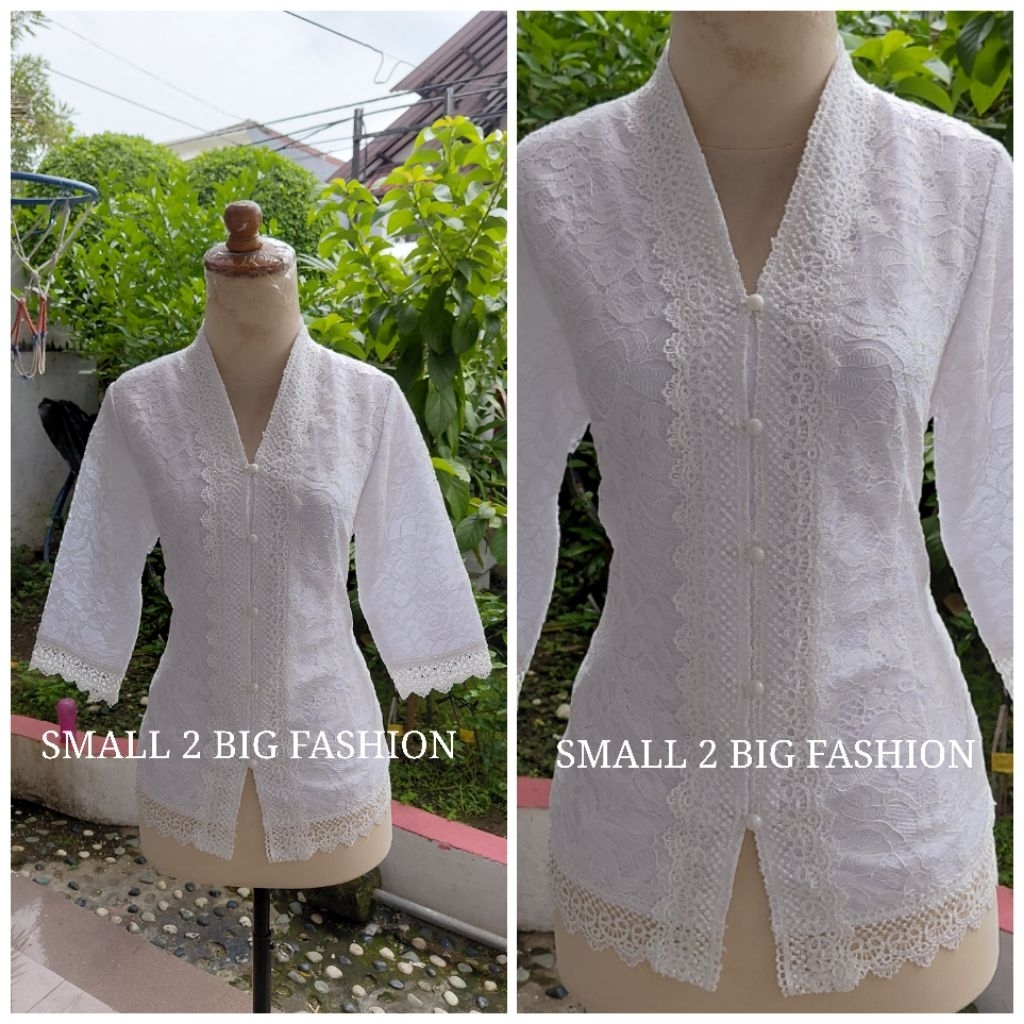 kebaya putih / kebaya akad / kebaya brokat / kebaya brokat murah / kebaya brukat putih
