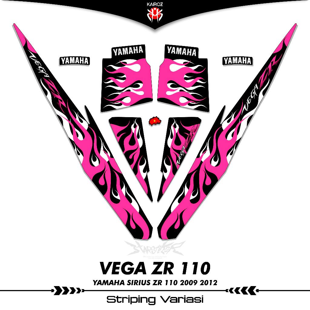 STRIPING YAMAHA VEGA ZR 110 LAMA STIKER STICKER VARIASI SIRIUS 2008 2009 2010 2011 2012 K19