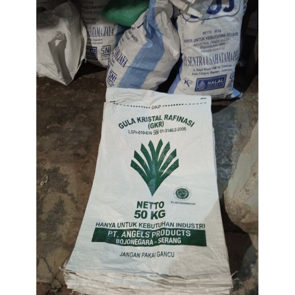 KARUNG 50 KILO BEKAS GULA PASIR 1x PAKAI