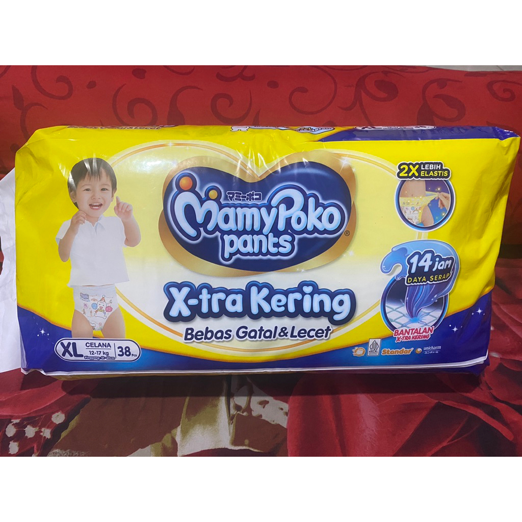 PAMPERS MAMYPOKO PANTS X-TRA KERING XL CELANA ISI 38