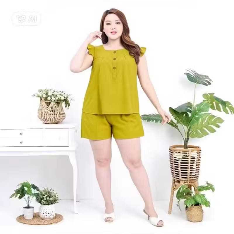 One Set Bangkok pendek Terbaru Korean Stylee//Baju Set Korea Celana Pendek Wanita