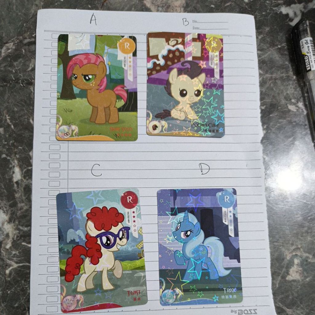 kartu my little pony rare ori
