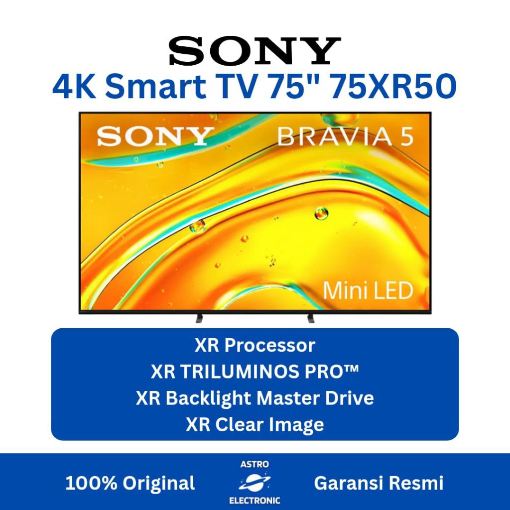 SONY 75XR50 / K-75XR50 BRAVIA 5 4K MINI LED GOOGLE TV 75 Inch